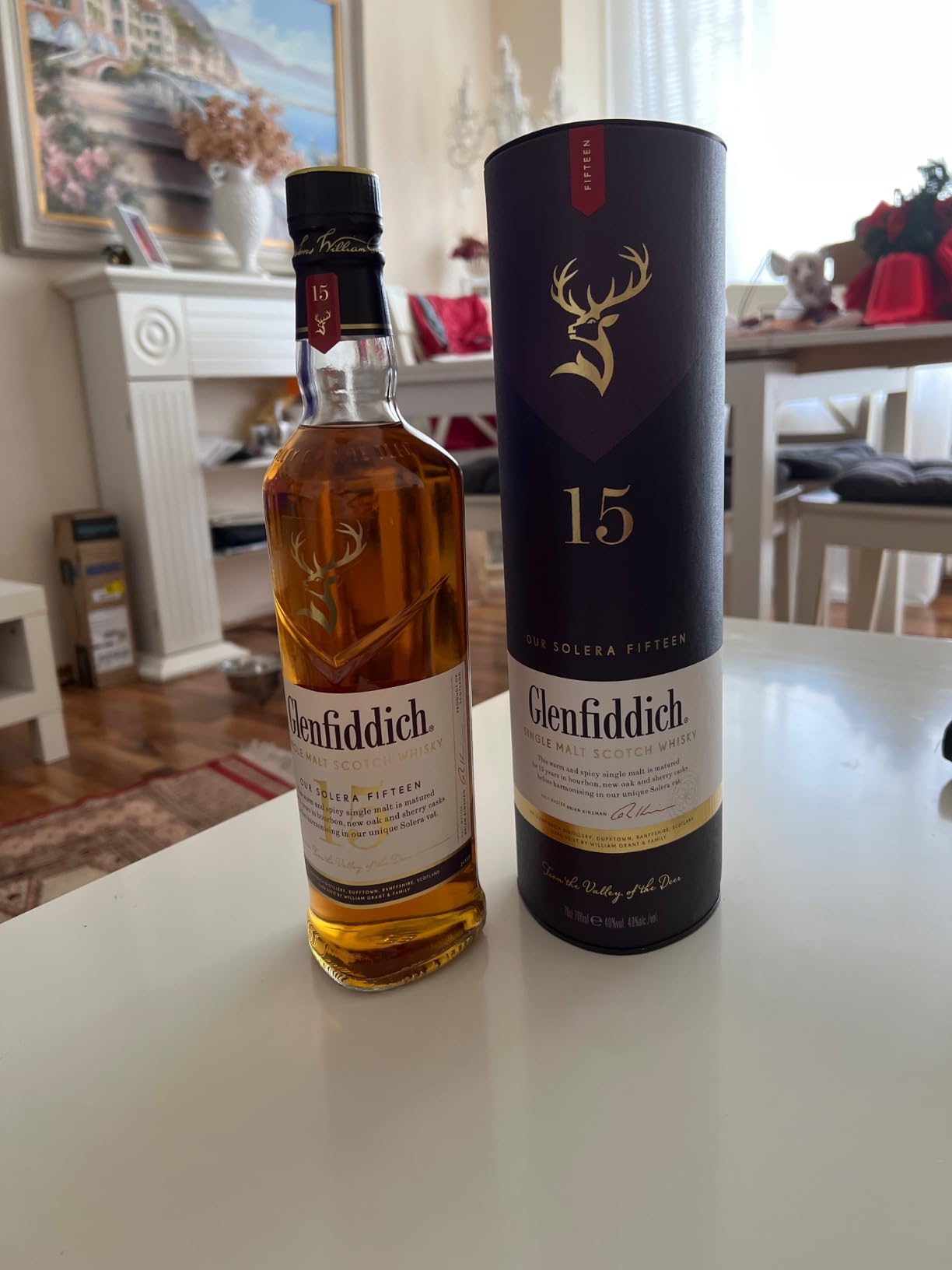 Glenfiddich 15 Jahre Solera Whisky 0,7l Geschenkbox honig