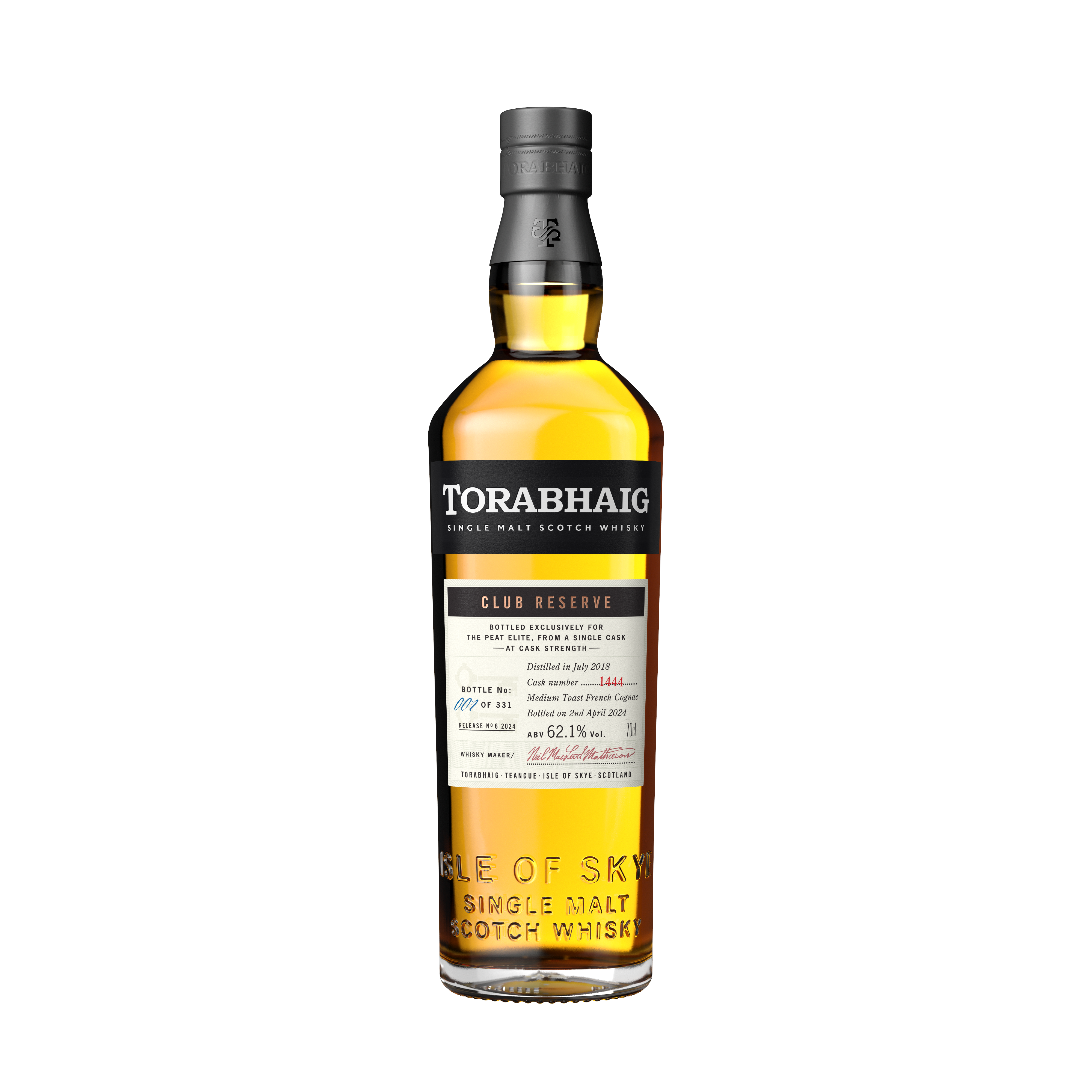 Torabhaig Club Reserve No 6 Single Malt Whisky Cognacfass