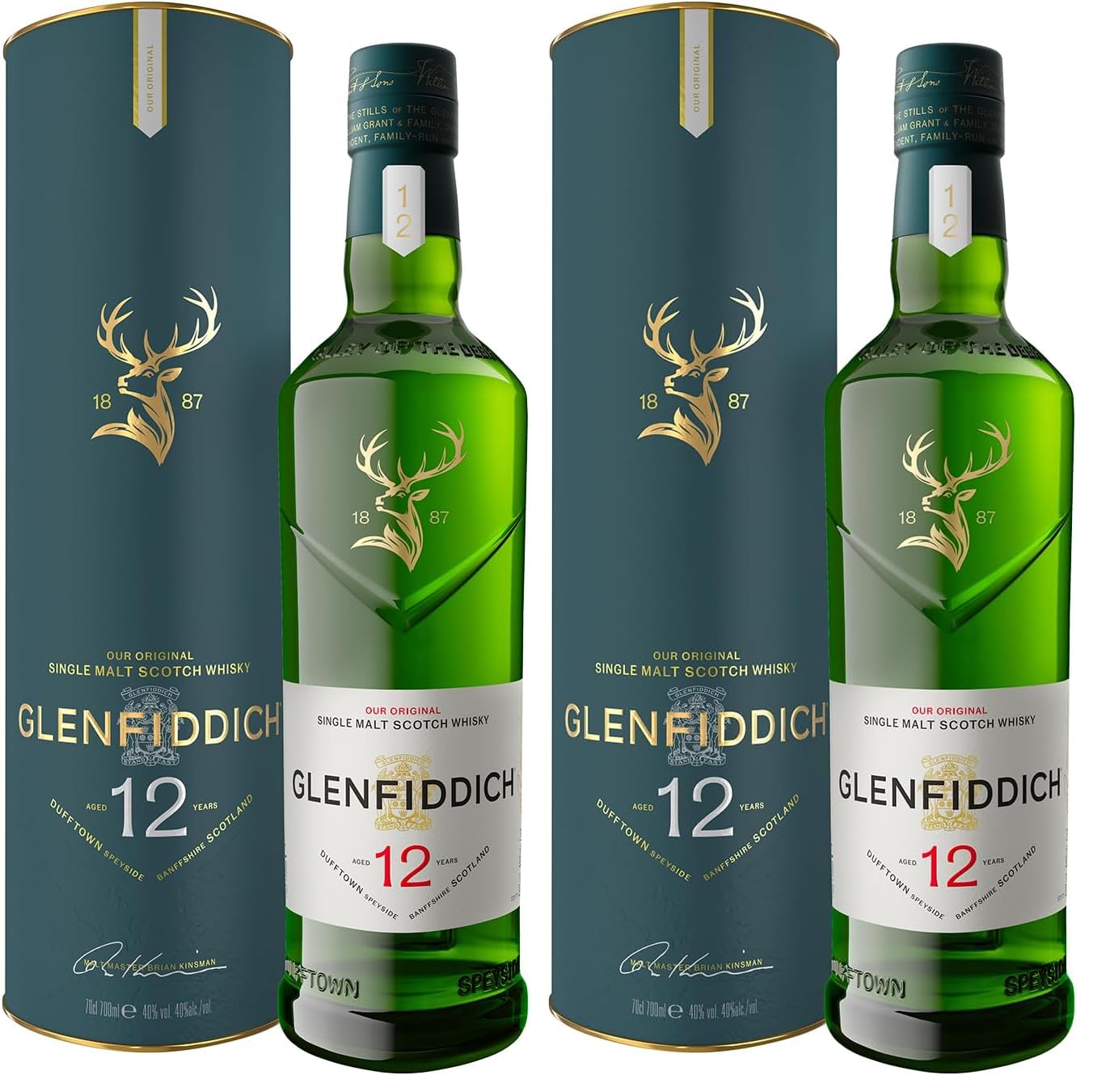 Glenfiddich 12 Jahre Single Malt Whisky Geschenkset 0,75l Birne