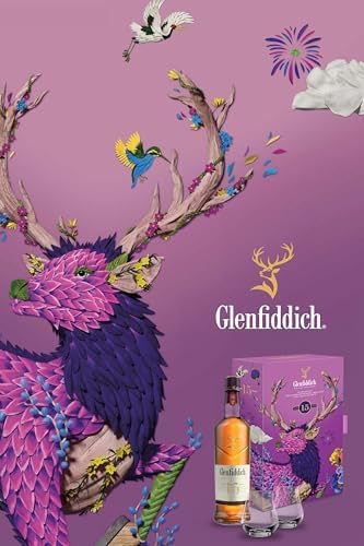 Glenfiddich 15 Jahre Single Malt Whisky Geschenkset 0,7l mit Gläsern