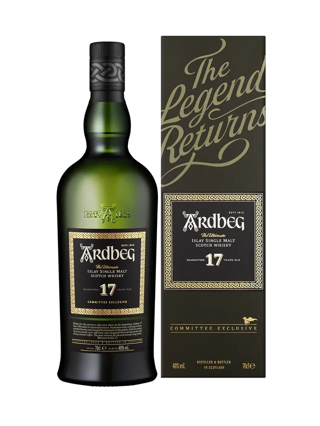 Ardbeg 17 Years Old Committee Whisky 0,7l torfig-mild