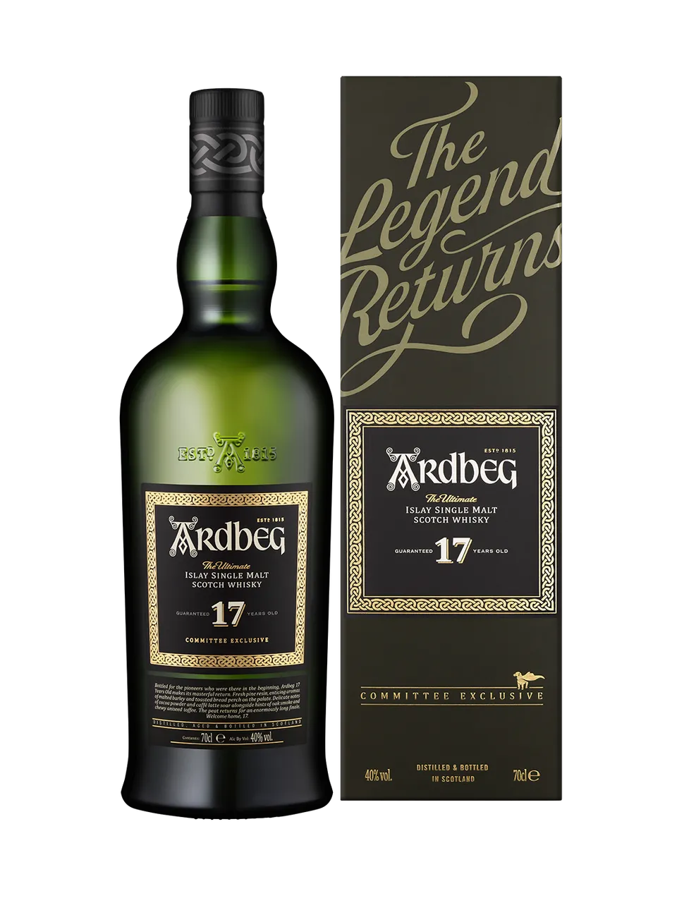 Ardbeg 17 Years Old Committee Whisky 0,7l torfig-mild