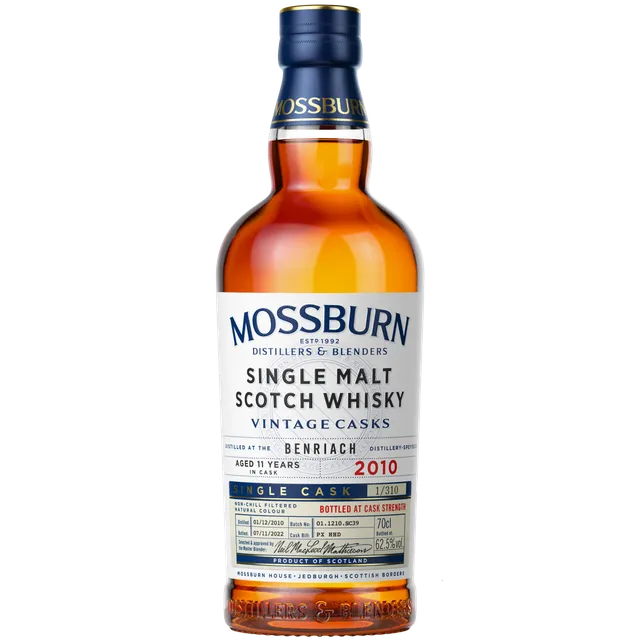 Mossburn Single Cask Benriach 2010 PX Finish Whisky fruchtig