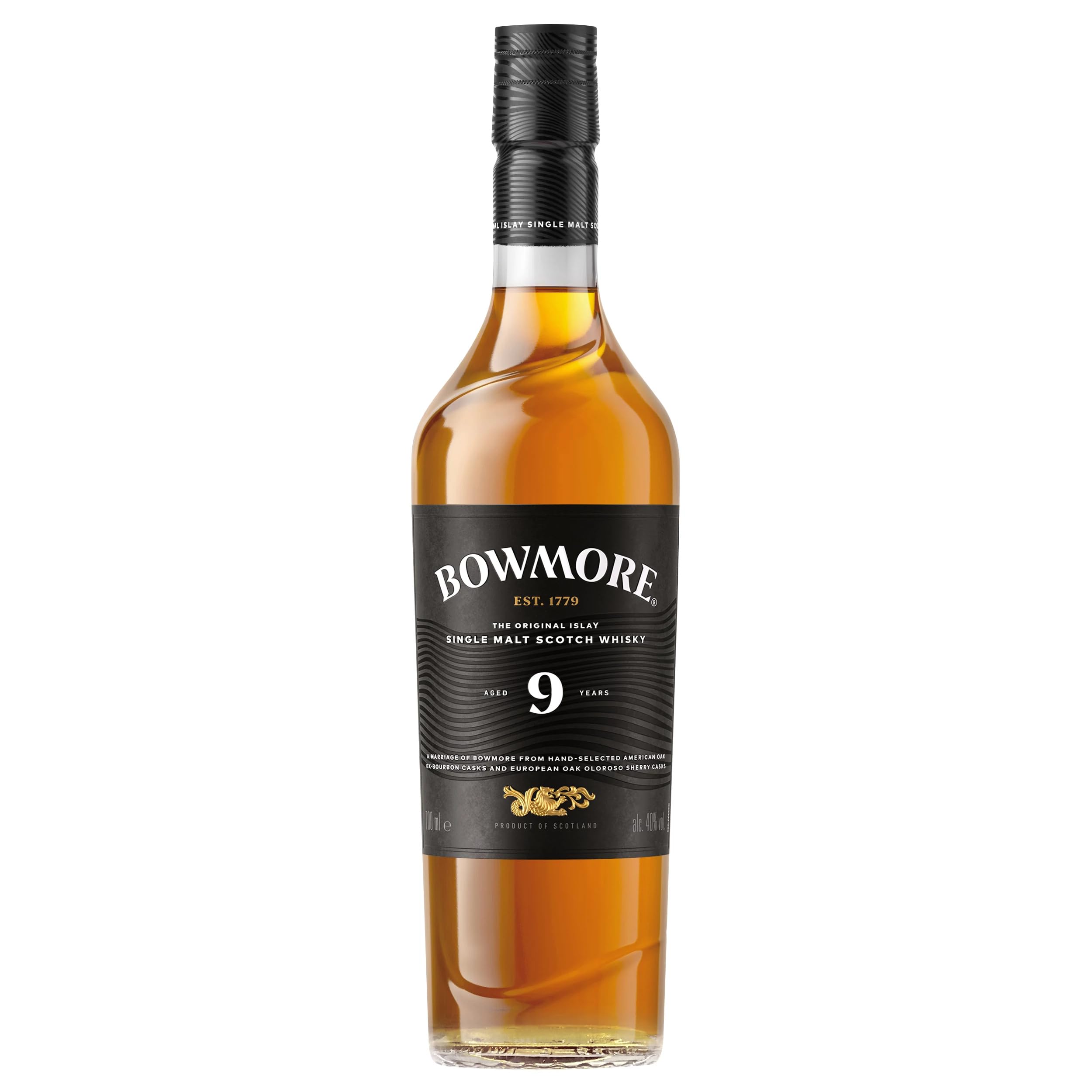 Bowmore 9 Jahre Islay Single Malt Whisky 0,7l Torfrauch
