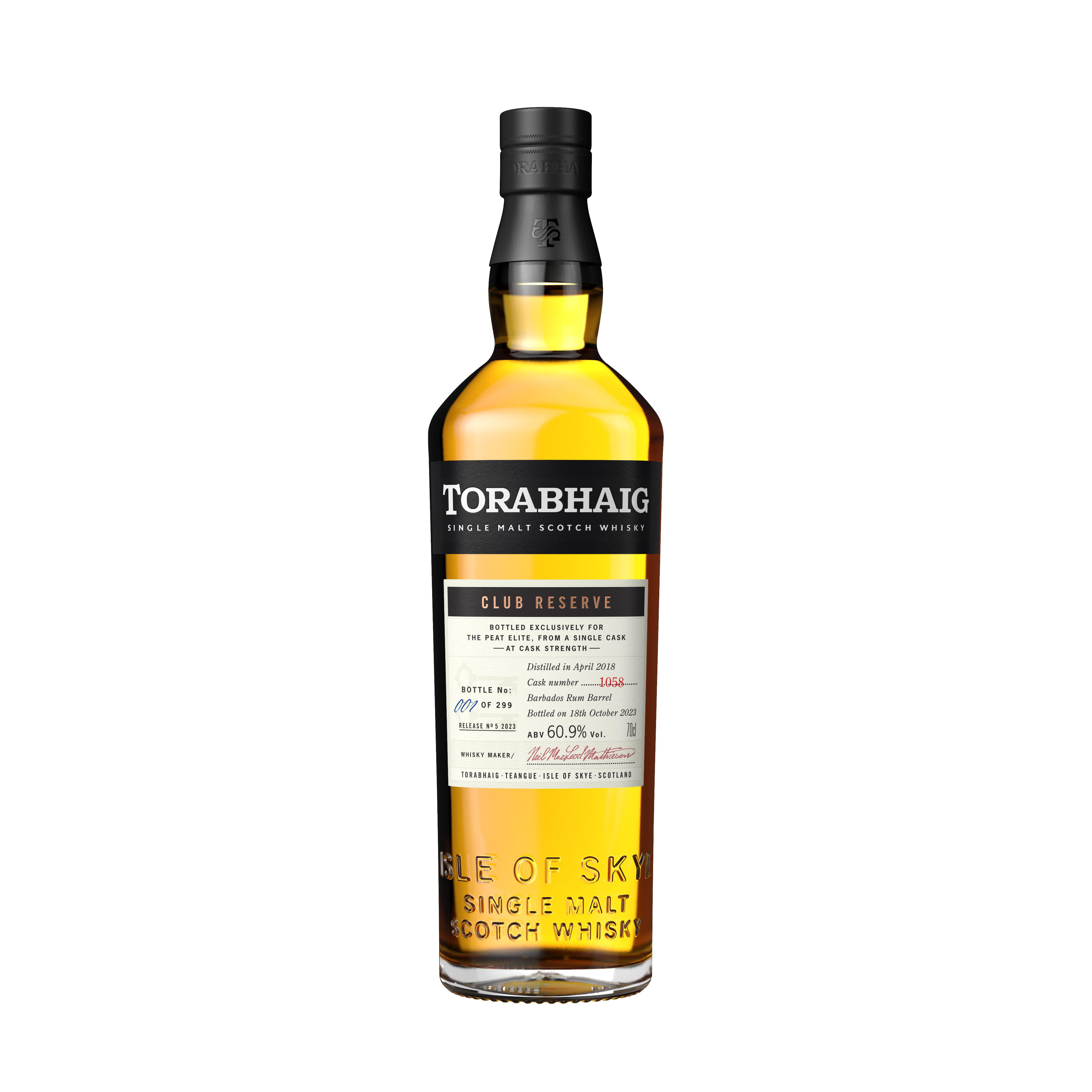 Torabhaig Club Reserve No 5 Single Malt Whisky Rumfass