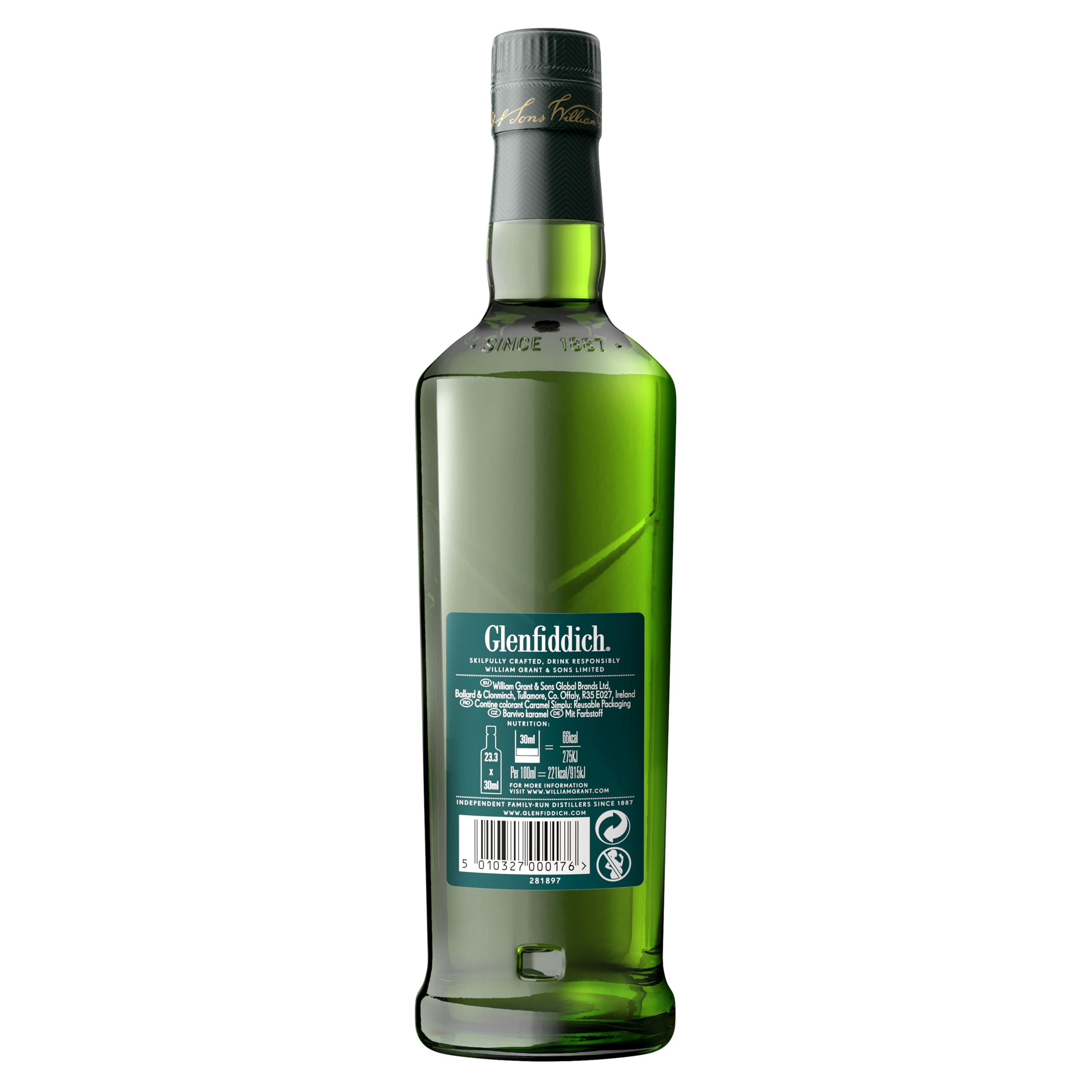Glenfiddich 12 Jahre Single Malt Whisky Geschenkset 0,75l Birne