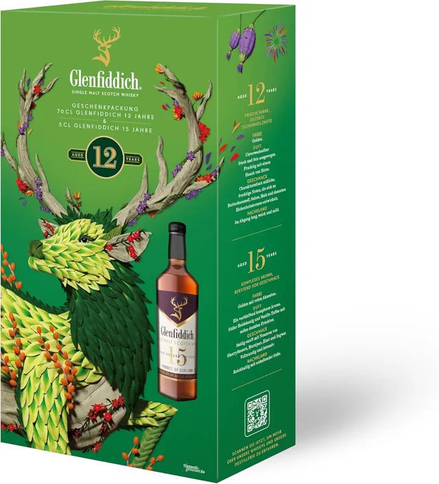 Glenfiddich 12 Jahre Single Malt Whisky Geschenkset 0,75l Birne