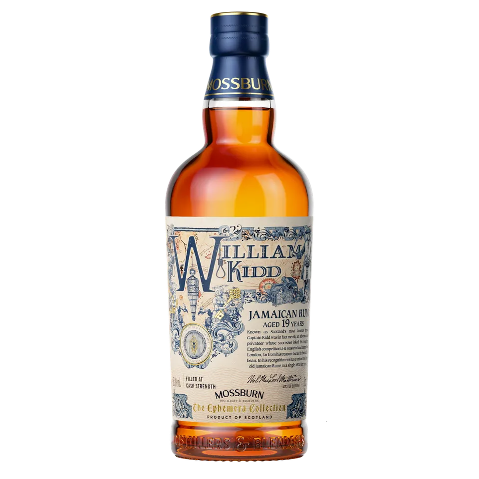Mossburn Ephemera William Kidd Rum Jamaika rauchig