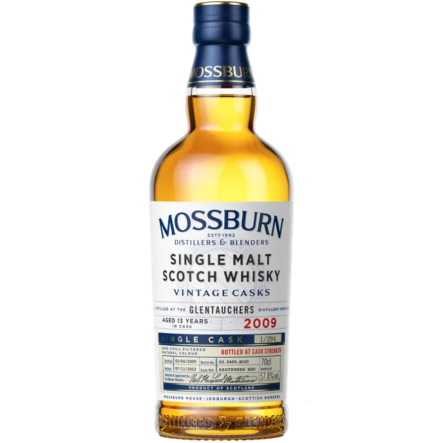 Mossburn Single Cask Glentauchers 2009 Sauternes Whisky 0,7L