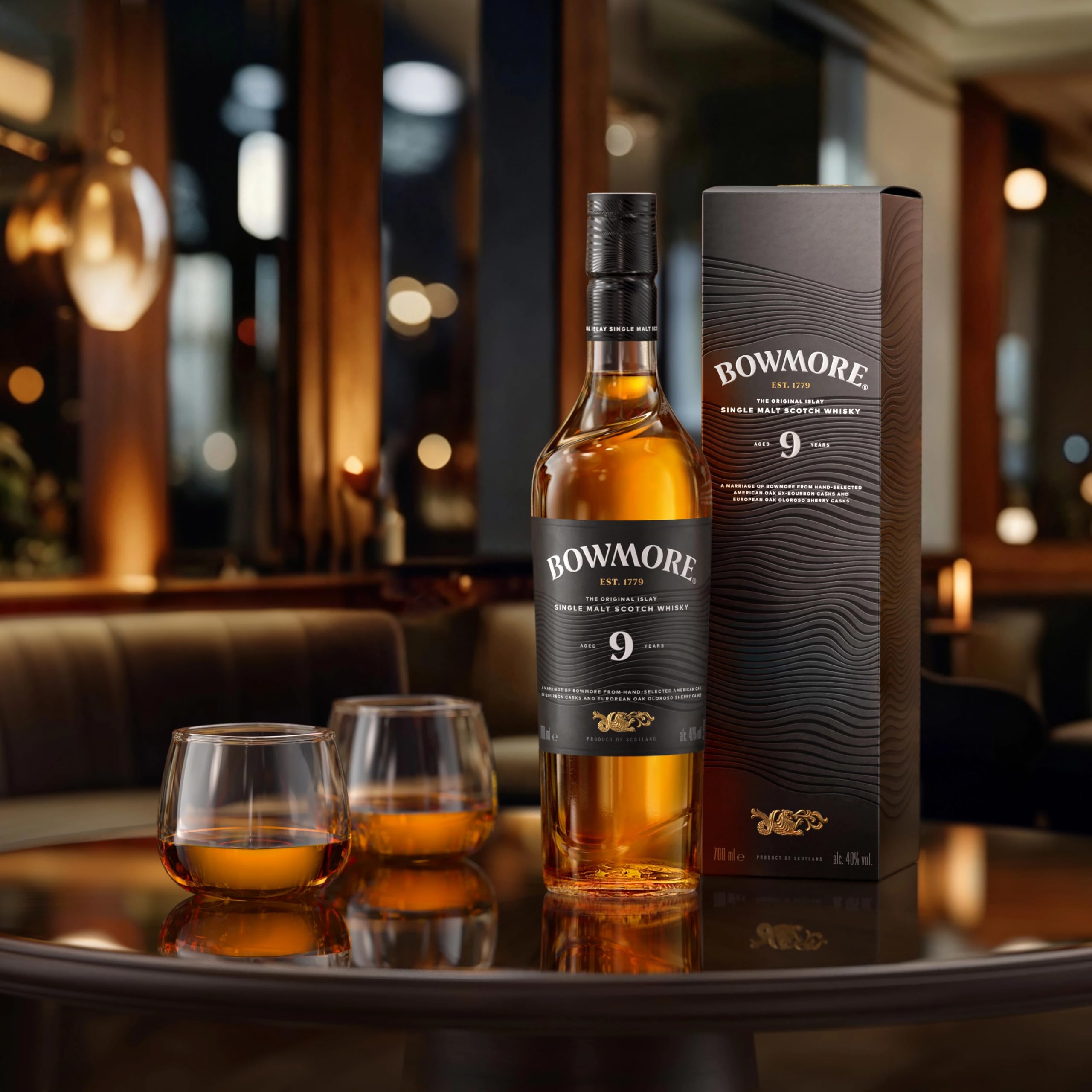 Bowmore 9 Jahre Islay Single Malt Whisky 0,7l Torfrauch