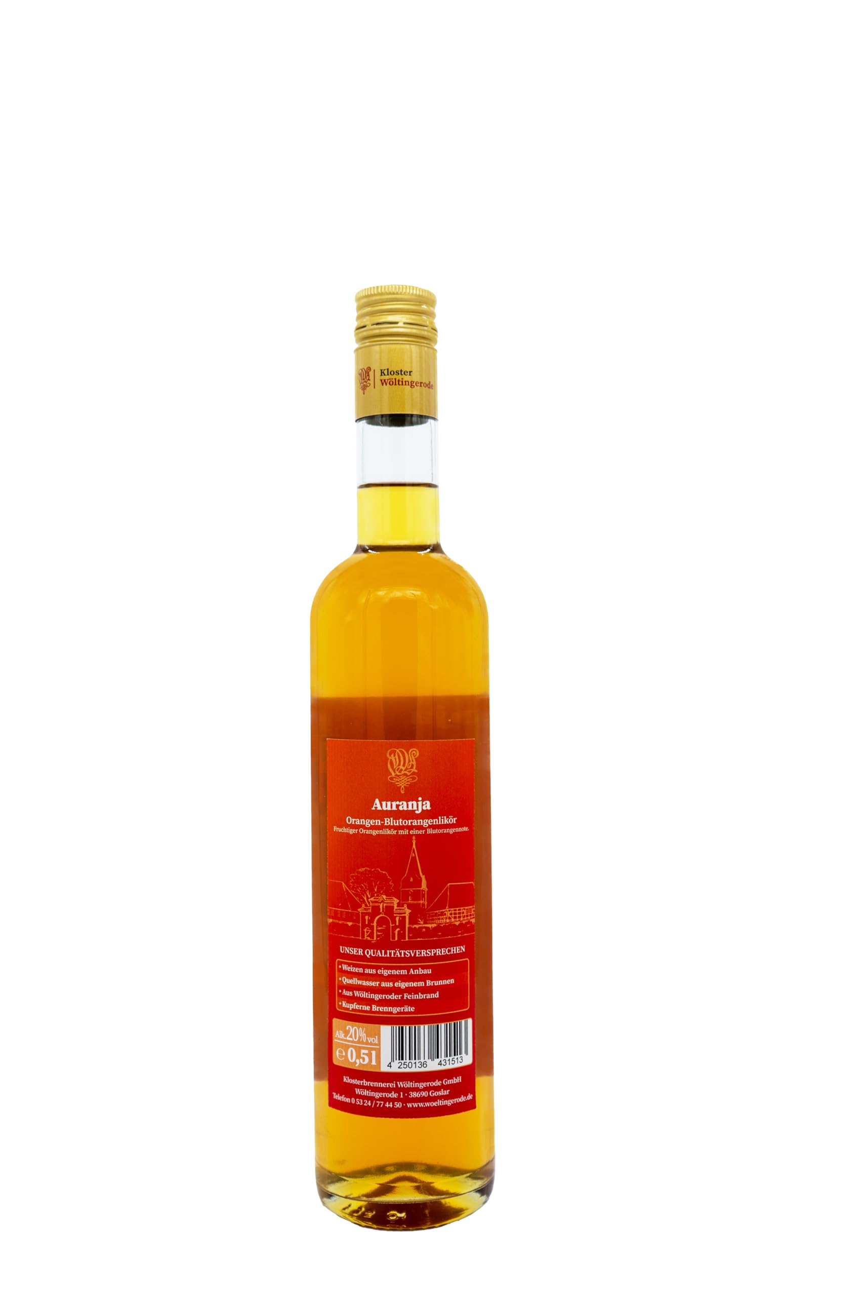 Auranja Orange Blutorange Likör 0,5l Zitrus