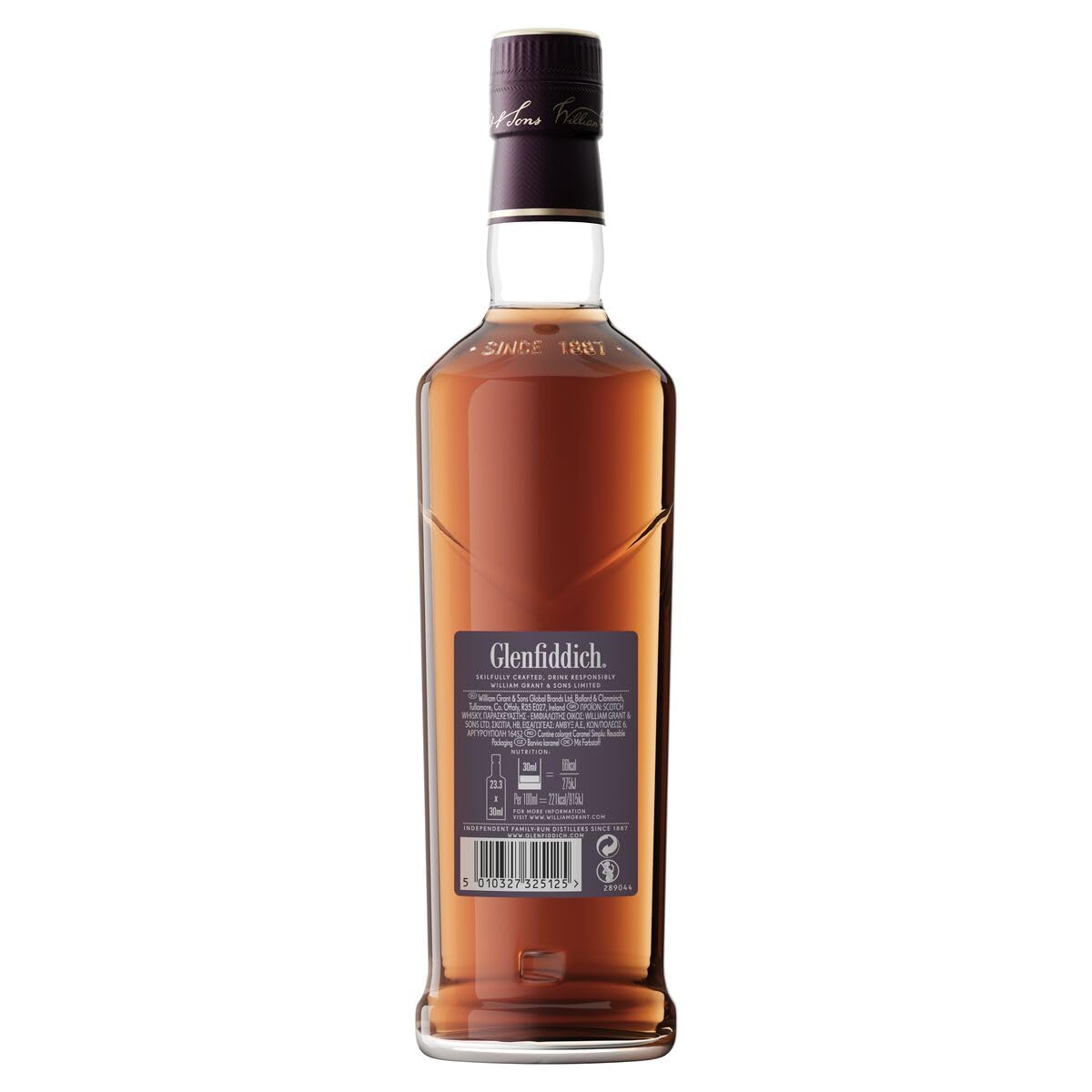 Glenfiddich 15 Jahre Single Malt Whisky Geschenkset 0,7l mit Gläsern