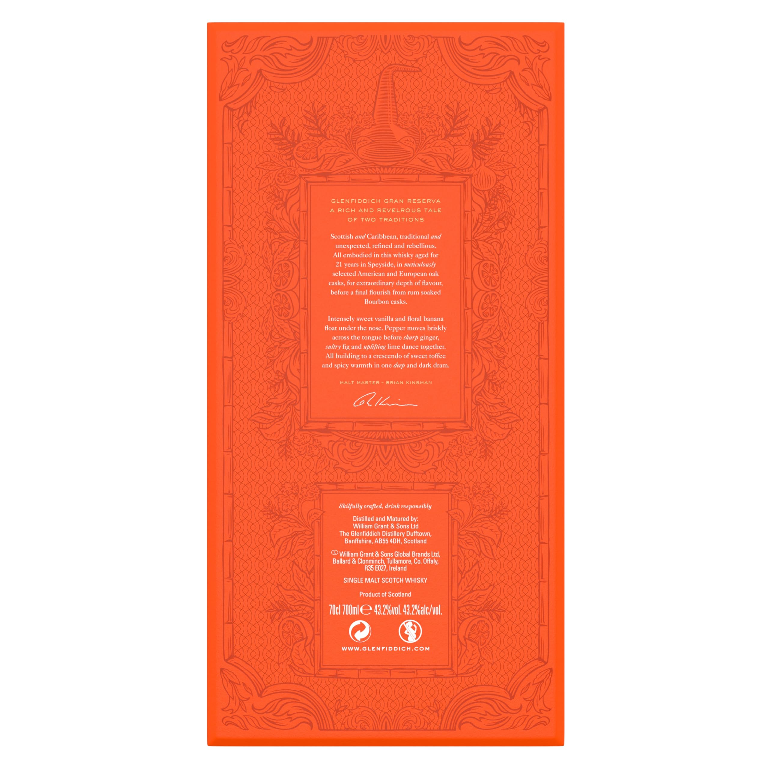 Glenfiddich Gran Reserva 21 Jahre Single Malt Whisky 0,7l Rumfass